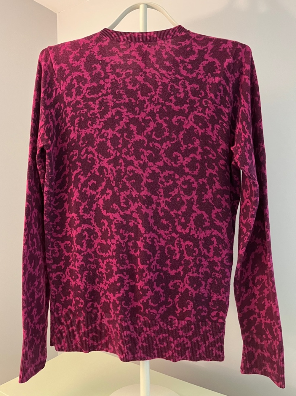 Merona Raspberry Pink Patterned Button-Front Cardigan - Picture 2 of 5